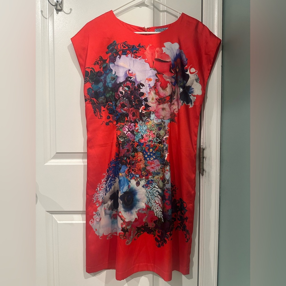 Cynthia Rowley Red Floral Dress